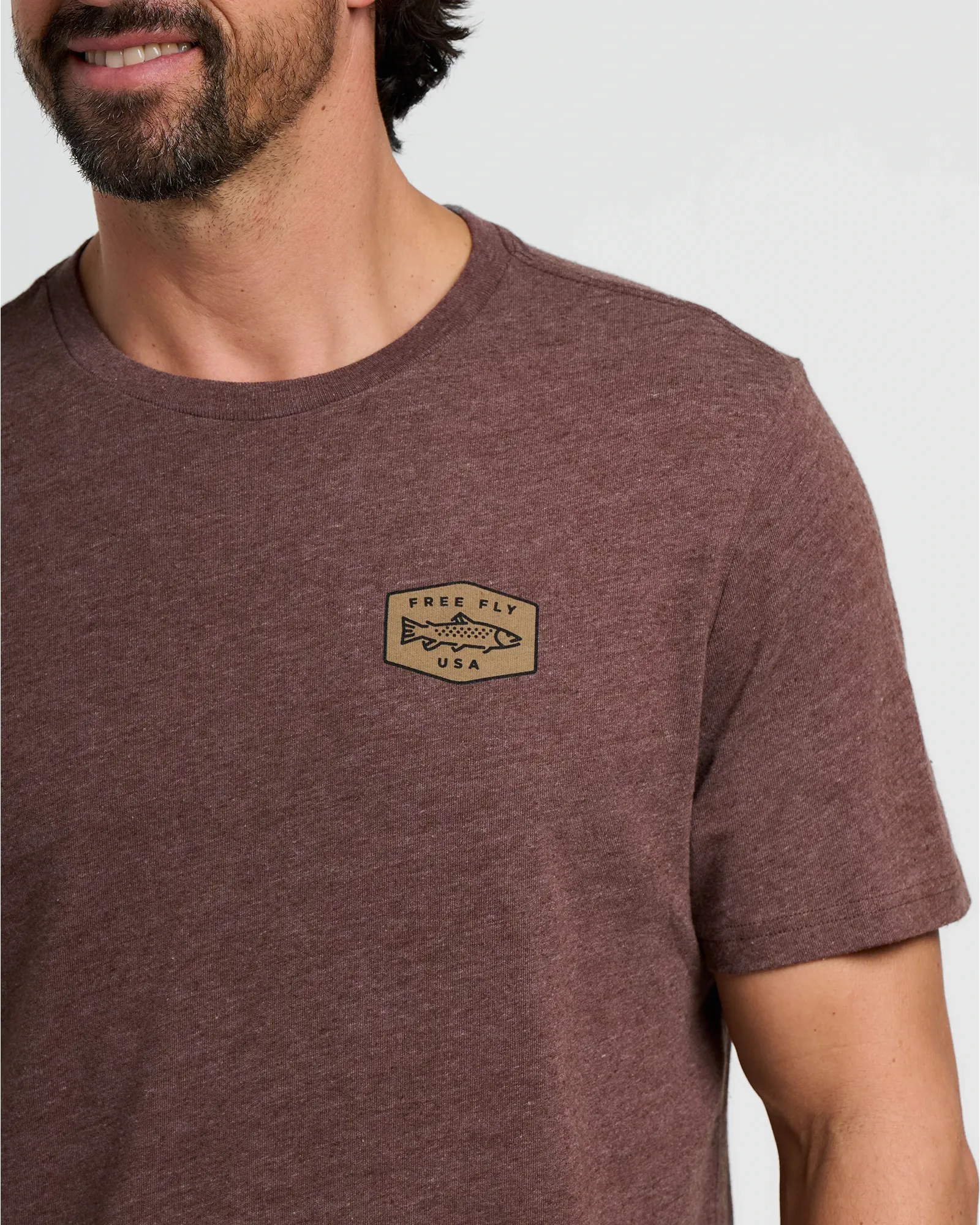 Freshwater Tee - Heather Chestnut sold by Free Fly Apparel product image thumbnail 4