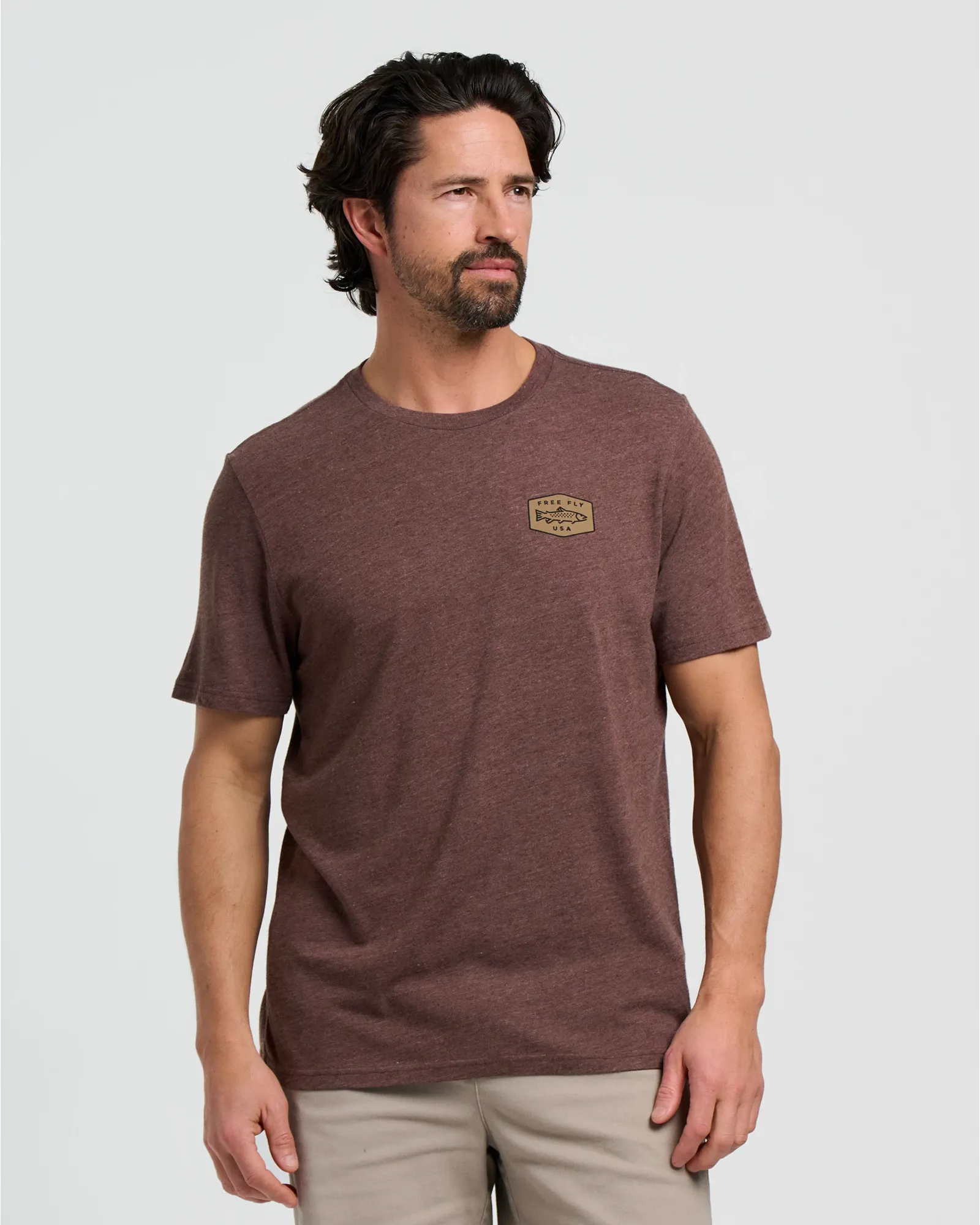Freshwater Tee - Heather Chestnut sold by Free Fly Apparel product image thumbnail 3