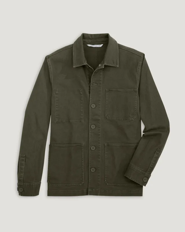 Men's Folly Twill Chore Coat - Dark Forest sold by Free Fly Apparel