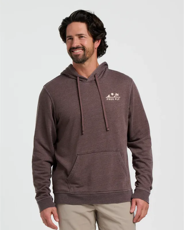 Rising Tide Fleece Hoodie - Heather Chestnut sold by Free Fly Apparel