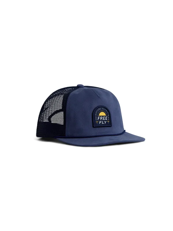 Adventure Outfitters 5-Panel Trucker Hat - Navy made by Free Fly Apparel