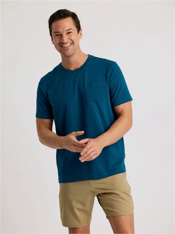 Men's Bamboo Current Pocket Tee - Legion Blue sold by Free Fly Apparel