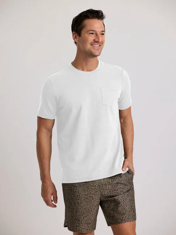 Men's Bamboo Current Pocket Tee - Bright White sold by Free Fly Apparel
