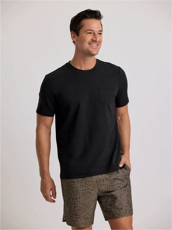 Men's Bamboo Current Pocket Tee - Black sold by Free Fly Apparel