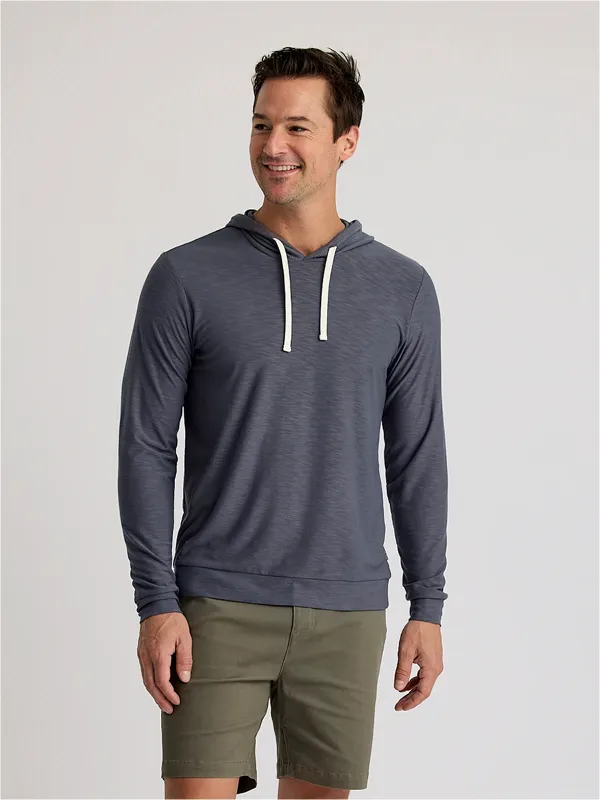Men's Bamboo Slub Hoodie II - Storm Cloud sold by Free Fly Apparel