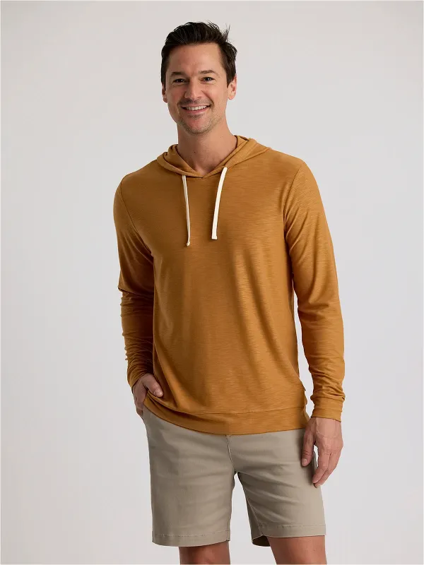 Men's Bamboo Slub Hoodie II - Ochre sold by Free Fly Apparel