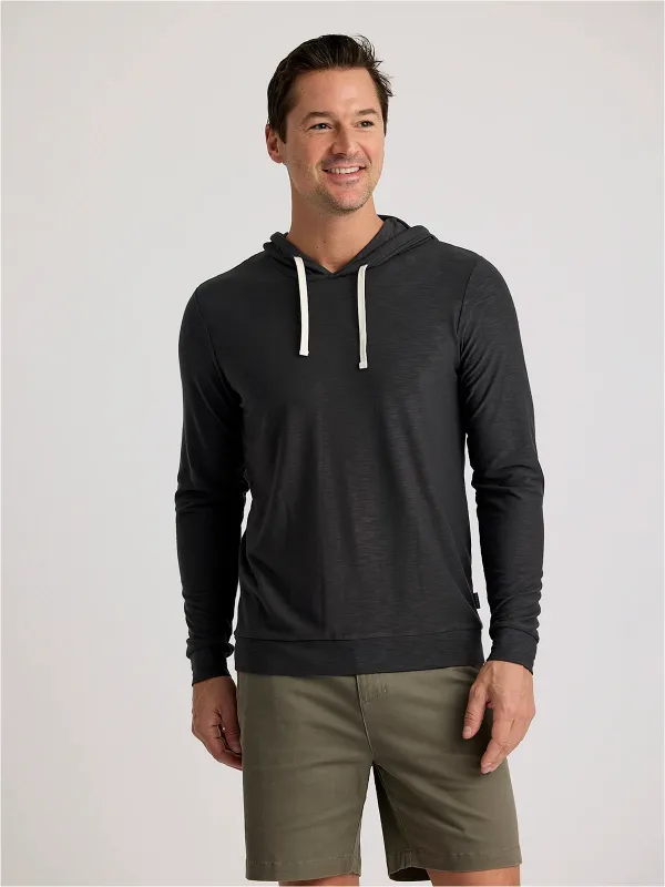 Men's Bamboo Slub Hoodie II - Black Sand sold by Free Fly Apparel