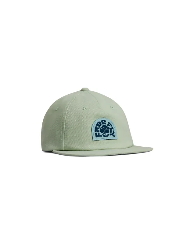 Poppy Strapback Flat Brim Hat - Willow Green sold by Free Fly Apparel