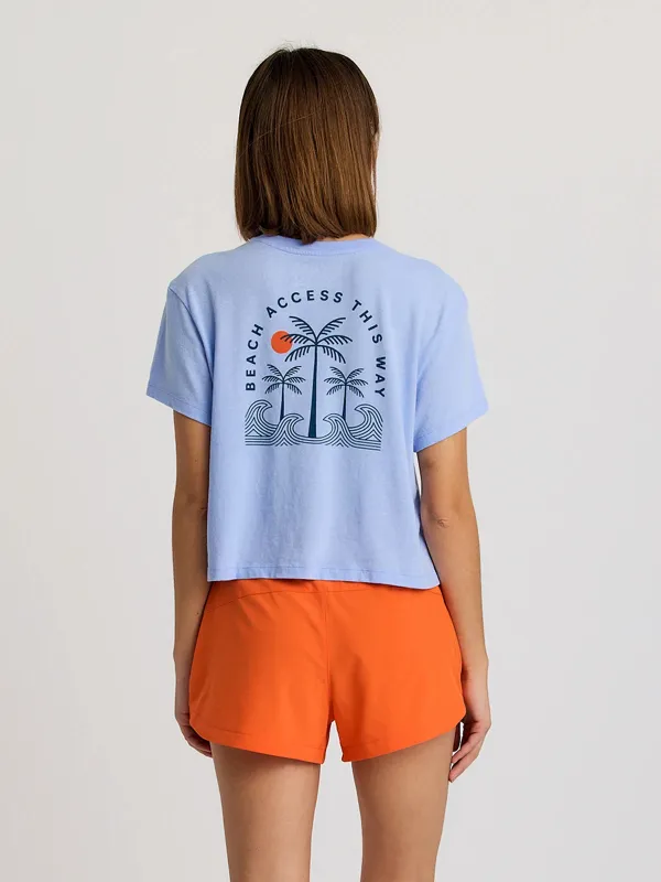 Women's Beach Access Tee - Heather Lavender made by Free Fly Apparel