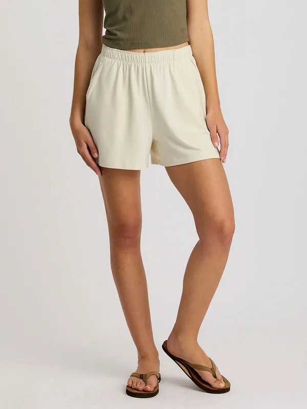 Women's Bamboo Flex Sunday Short - Birch sold by Free Fly Apparel