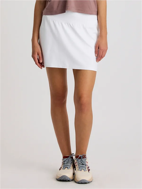 Women's All Day Skort - Bright White sold by Free Fly Apparel