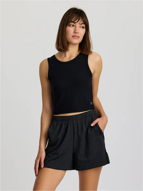 Women's Ribbed Bamboo Tank - Black sold by Free Fly Apparel