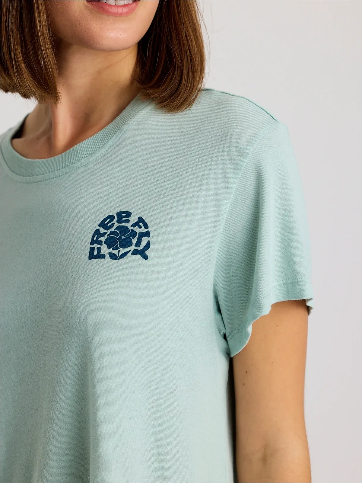Women's Poppy Tee - Heather Ocean Mist sold by Free Fly Apparel product image thumbnail 2