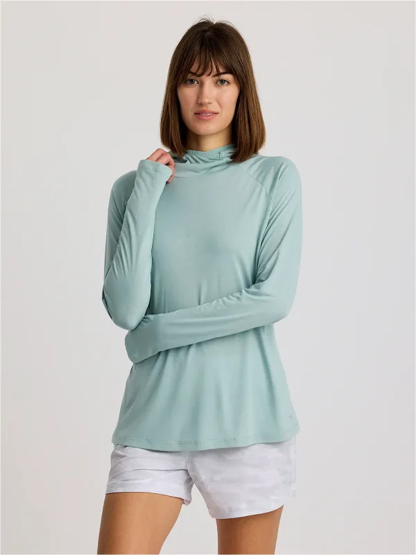 Women's Bamboo Lightweight Hoodie II - Ocean Mist made by Free Fly Apparel