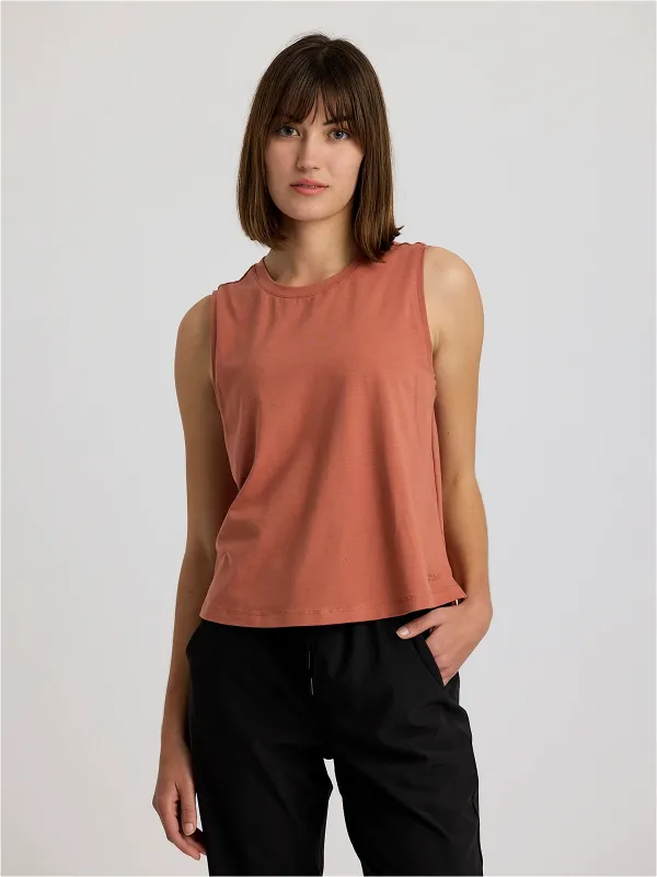 Women's Bamboo Current Tank - Redwood sold by Free Fly Apparel