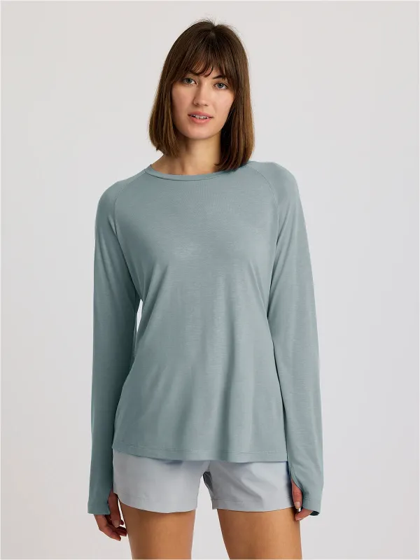 Women's Bamboo Lightweight Long Sleeve II - Slate sold by Free Fly Apparel