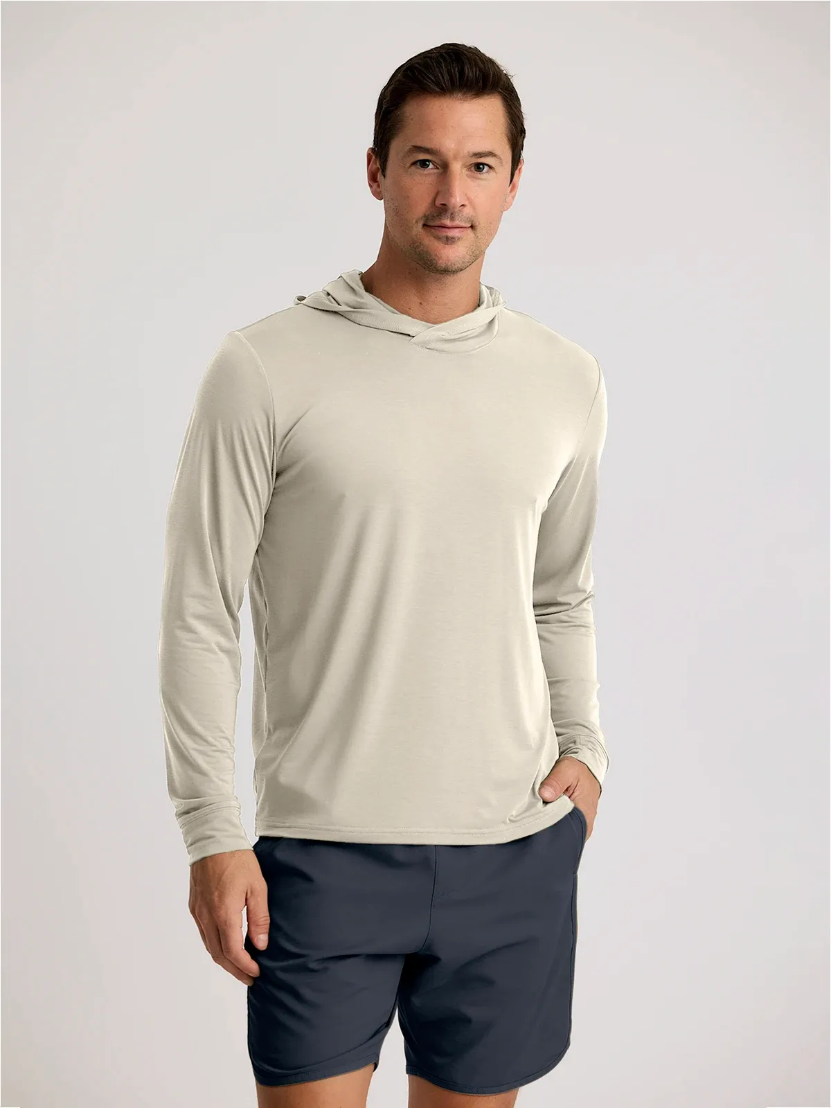 Men's Elevate Lightweight Hoodie - Heather Birch sold by Free Fly Apparel