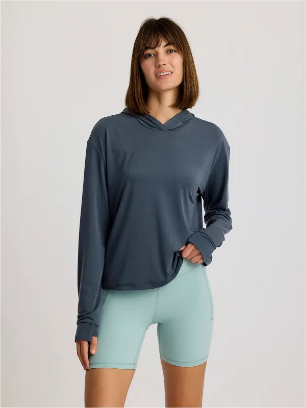 Women's Elevate Lightweight Hoodie - Storm Cloud sold by Free Fly Apparel