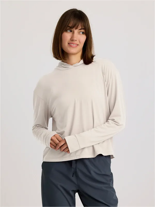 Women's Elevate Lightweight Hoodie - Heather Birch sold by Free Fly Apparel