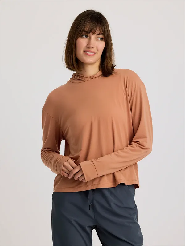 Women's Elevate Lightweight Hoodie - Canyon Clay sold by Free Fly Apparel