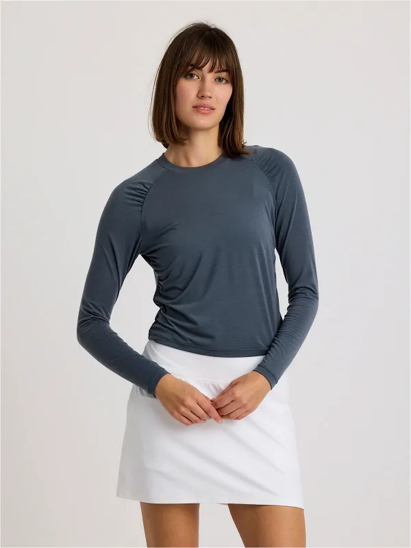 Women's Elevate Lightweight Fitted Long Sleeve - Storm Cloud sold by Free Fly Apparel