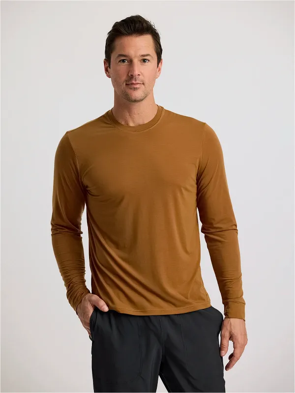 Men's Elevate Lightweight Long Sleeve - Russet sold by Free Fly Apparel
