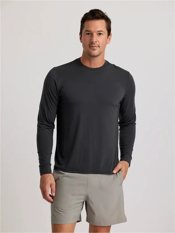Men's Elevate Lightweight Long Sleeve - Black Sand sold by Free Fly Apparel