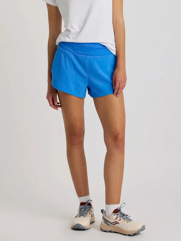 Women's Bamboo-Lined Active Breeze Short – 3" - Surf Blue sold by Free Fly Apparel