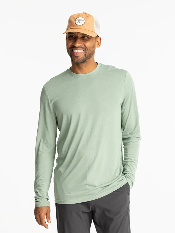 Men's Bamboo Lightweight Long Sleeve - Palm Green sold by Free Fly Apparel