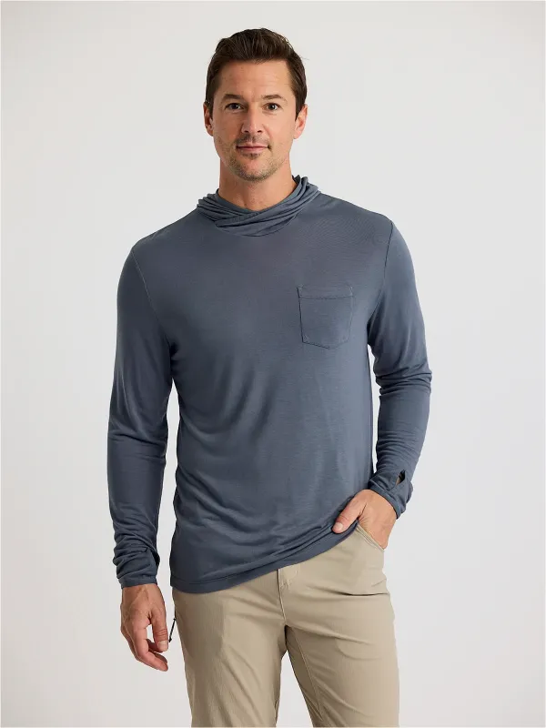 Men's Bamboo Lightweight Hoodie - Storm Cloud sold by Free Fly Apparel