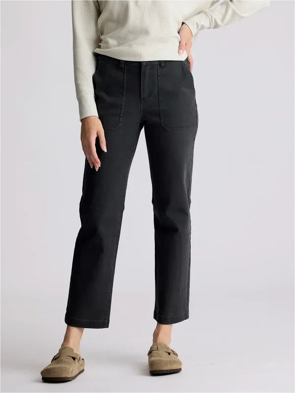 Women's Folly Twill Pant - Black Sand made by Free Fly Apparel