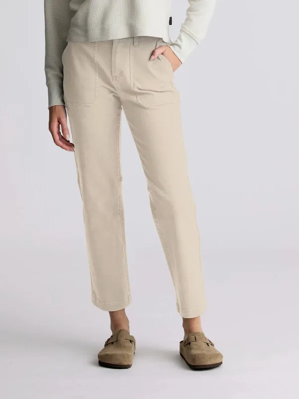 Women's Folly Twill Pant - Stone sold by Free Fly Apparel