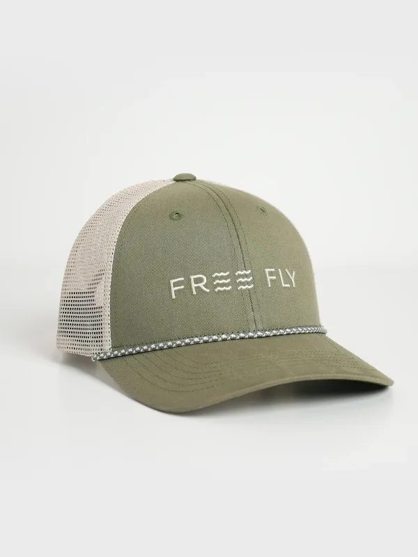 Straightaway Trucker Hat - Capers Green sold by Free Fly Apparel