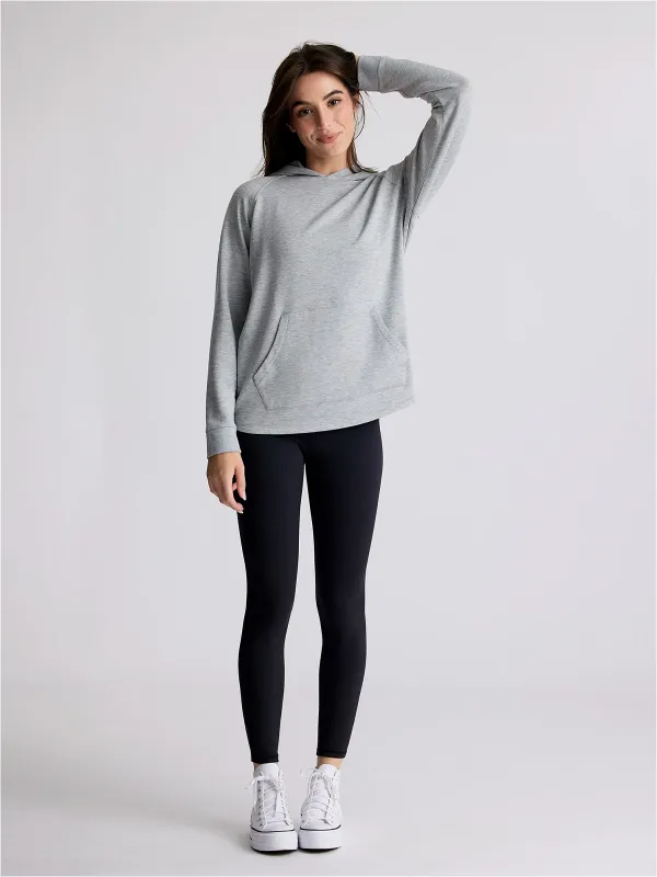 Women's Bamboo Lightweight Fleece Hoodie - Light Heather Grey sold by Free Fly Apparel