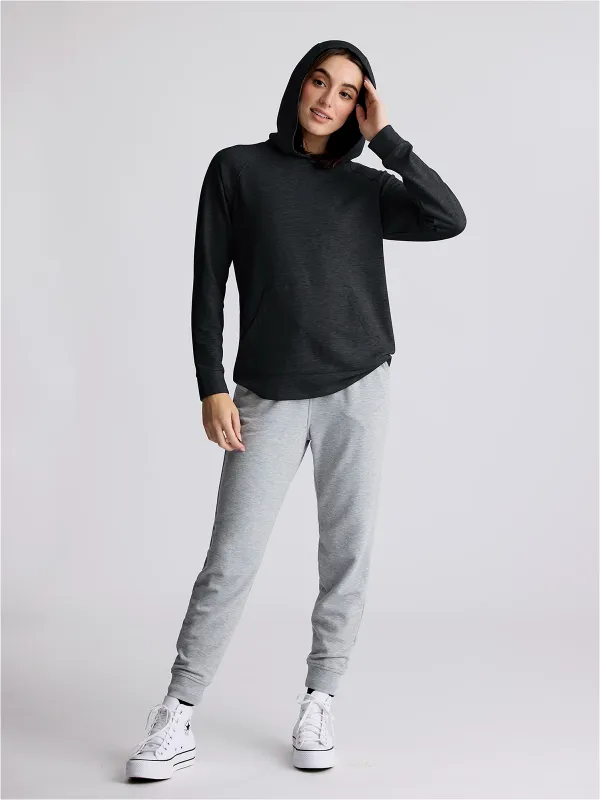 Women's Bamboo Lightweight Fleece Hoodie - Heather Black made by Free Fly Apparel