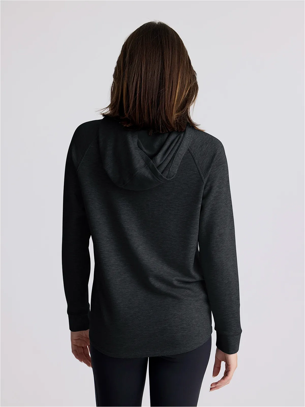 Women's Bamboo Lightweight Fleece Hoodie - Heather Black sold by Free Fly Apparel product image thumbnail 3