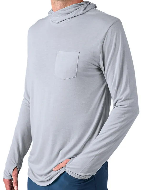 Men's Bamboo Lightweight Hoodie - Aspen Grey sold by Free Fly Apparel