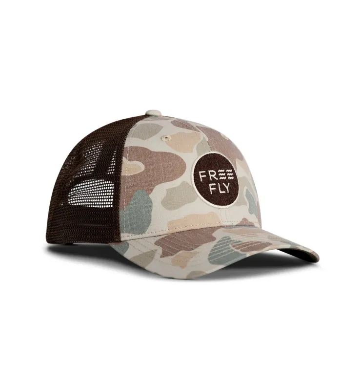 Camo Trucker Hat - Vintage Camo sold by Free Fly Apparel