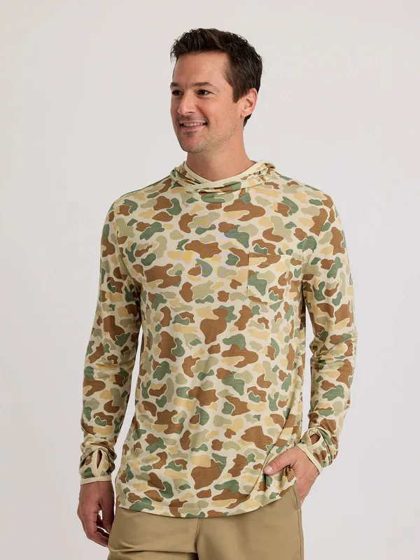 Men's Bamboo Lightweight Hoodie - Vintage Camo sold by Free Fly Apparel