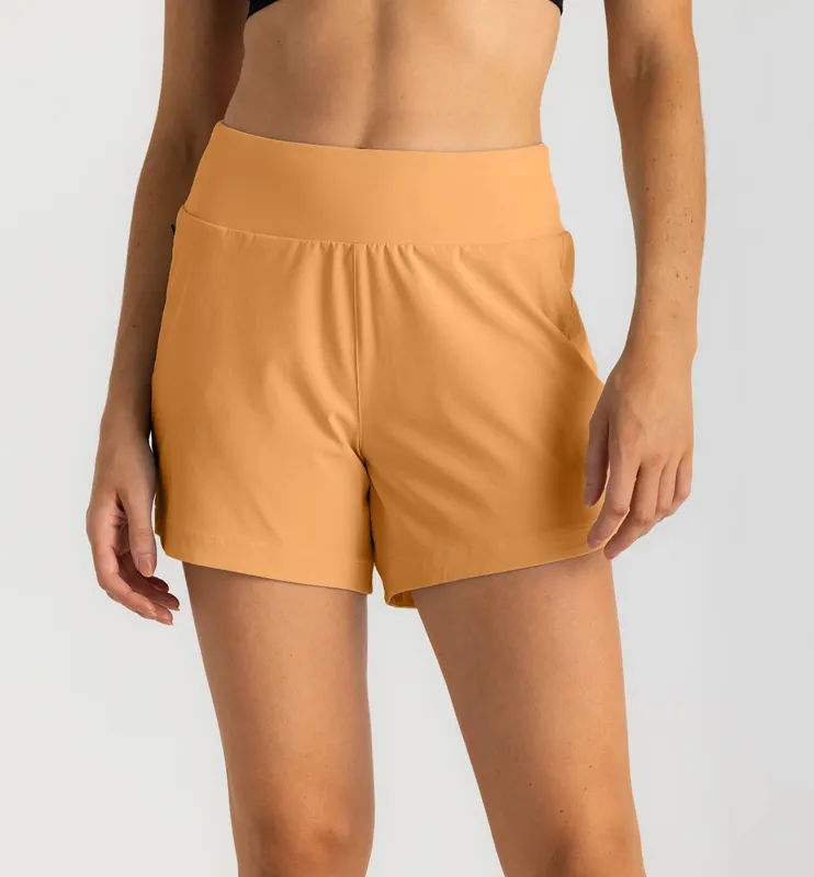 Women's Bamboo-Lined Active Breeze Short – 5" - Sand Dune sold by Free Fly Apparel
