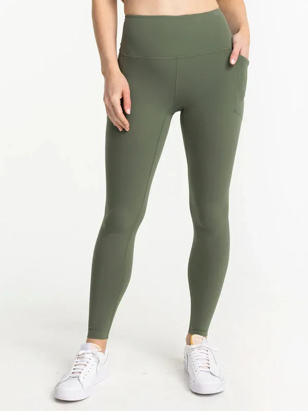 Women's All Day Pocket Legging - Agave Green sold by Free Fly Apparel