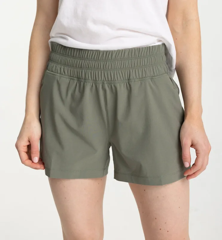 Women's Pull-On Breeze Short - Agave Green sold by Free Fly Apparel