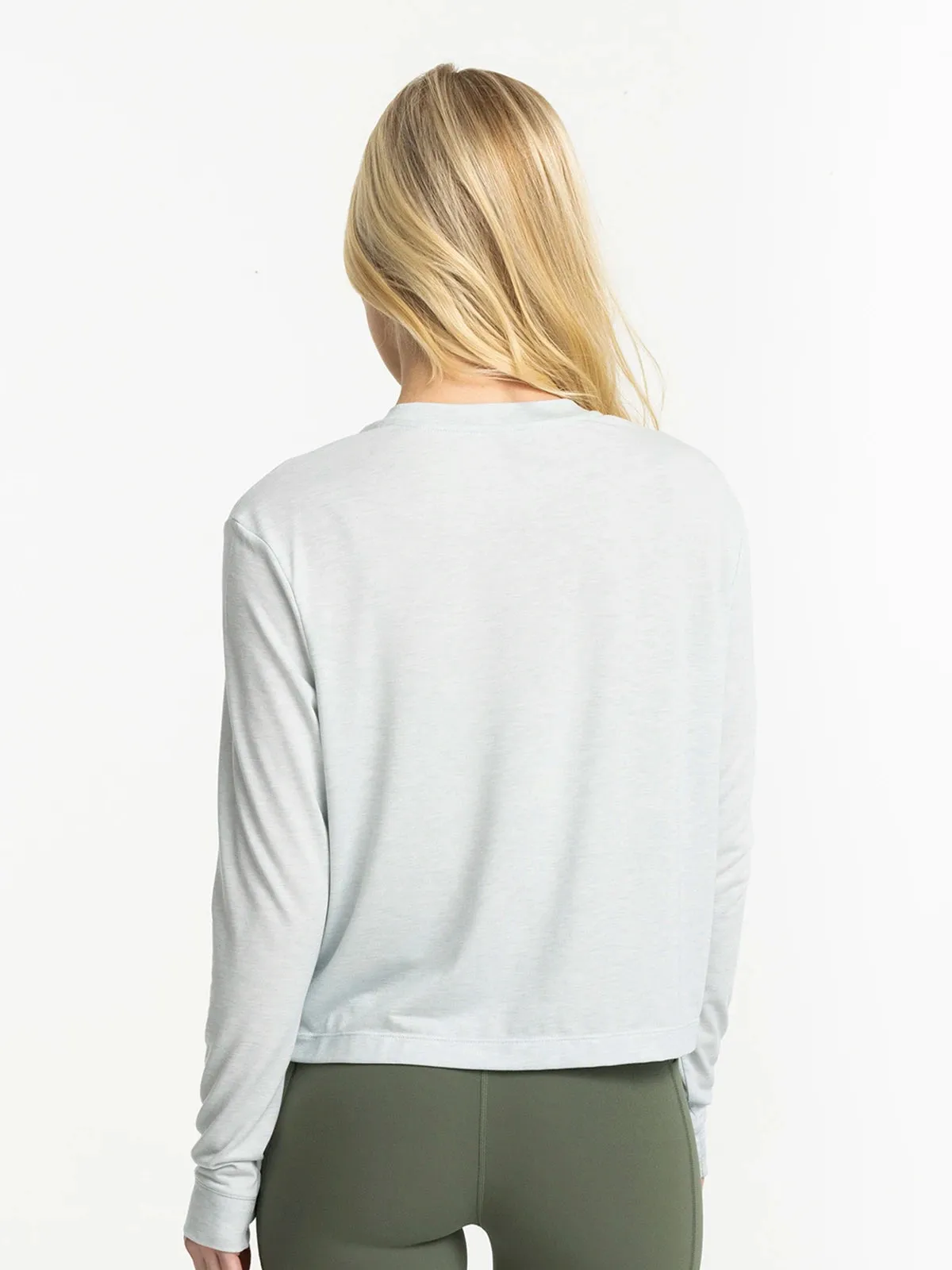 Women's Elevate Long Sleeve - Heather Tide Pool sold by Free Fly Apparel product image thumbnail 3