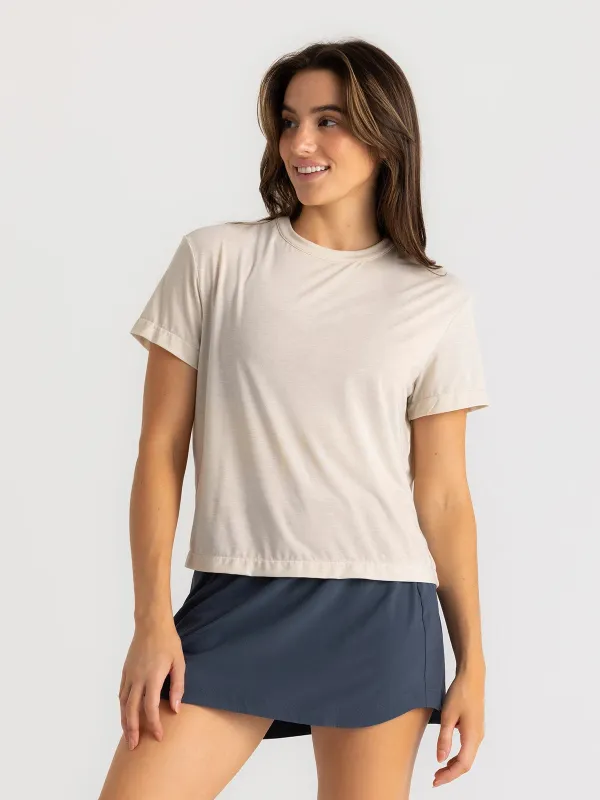 Women's Elevate Lightweight Tee - Heather Birch sold by Free Fly Apparel