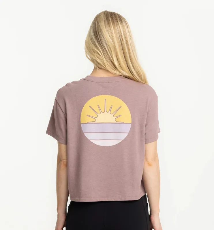 Women's Daybreak Tee - Heather Fig made by Free Fly Apparel