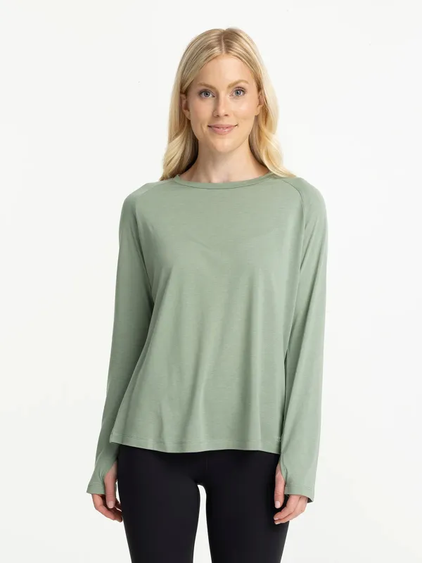 Women's Bamboo Lightweight Long Sleeve II - Palm Green sold by Free Fly Apparel
