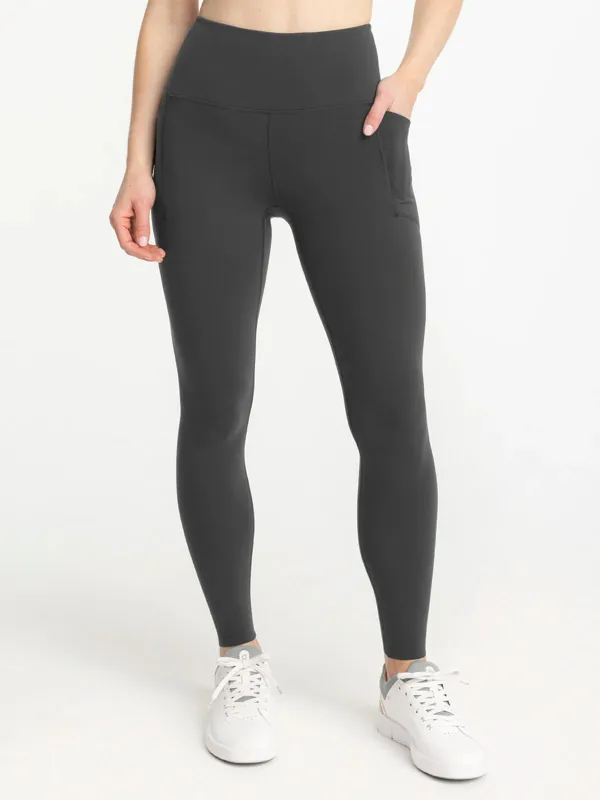 Women's All Day Pocket Legging - Black Sand sold by Free Fly Apparel