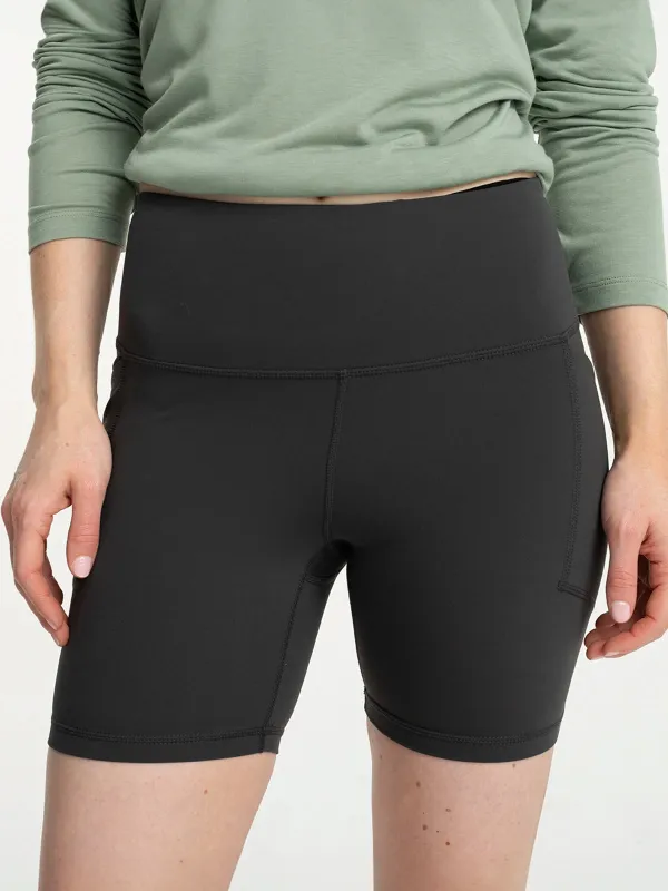 Women's All Day 6" Pocket Short - Black Sand sold by Free Fly Apparel