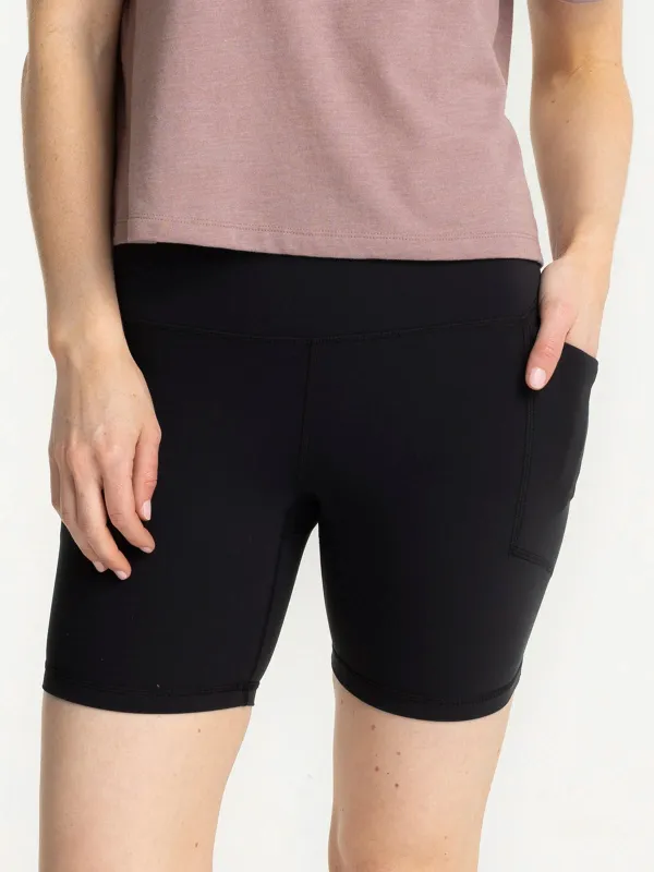 Women's All Day 6" Pocket Short - Black sold by Free Fly Apparel