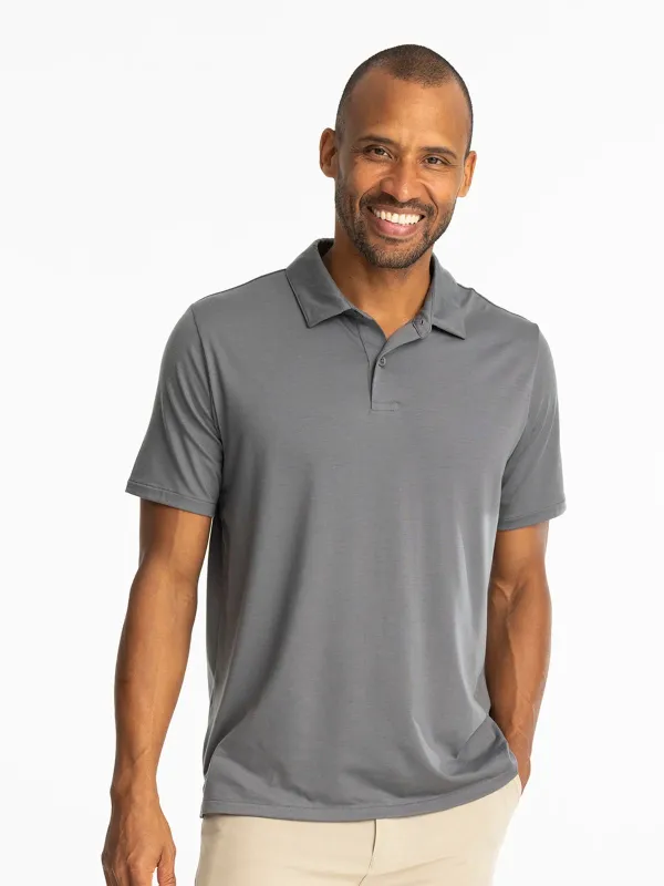 Men's Elevate Polo - Smoke made by Free Fly Apparel